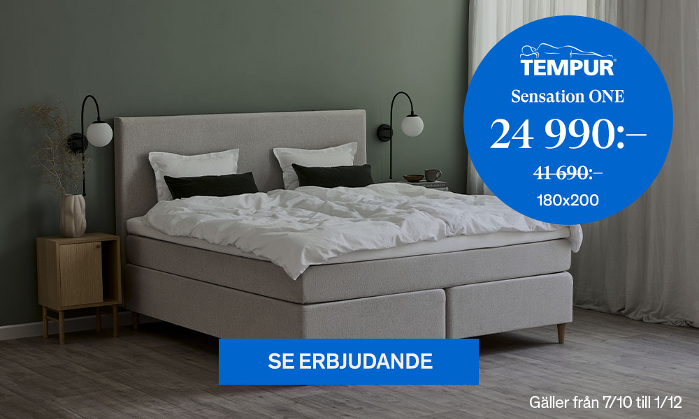 Tempur Sensation ONE Kontinentalsäng 24 990:-